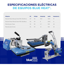 Cargar imagen en el visor de la galería, Serie PRO Prensa plana manual 38x38cm 110V Blue Heat