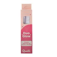 Cargar imagen en el visor de la galería, PAQUETE DE 2 PLUMAS ADHESIVAS "DUO GLOW" 1MM Y 10MM QUELLI