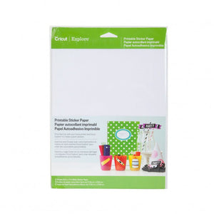 12 HOJAS DE PAPEL ADHESIVO IMPRIMIBLE CRICUT 8.5 X 12 PULGADAS