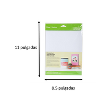 Cargar imagen en el visor de la galería, 10 HOJAS DE VINIL IMPRIMIBLE CRICUT DE 8.5 X 11 PULGADAS