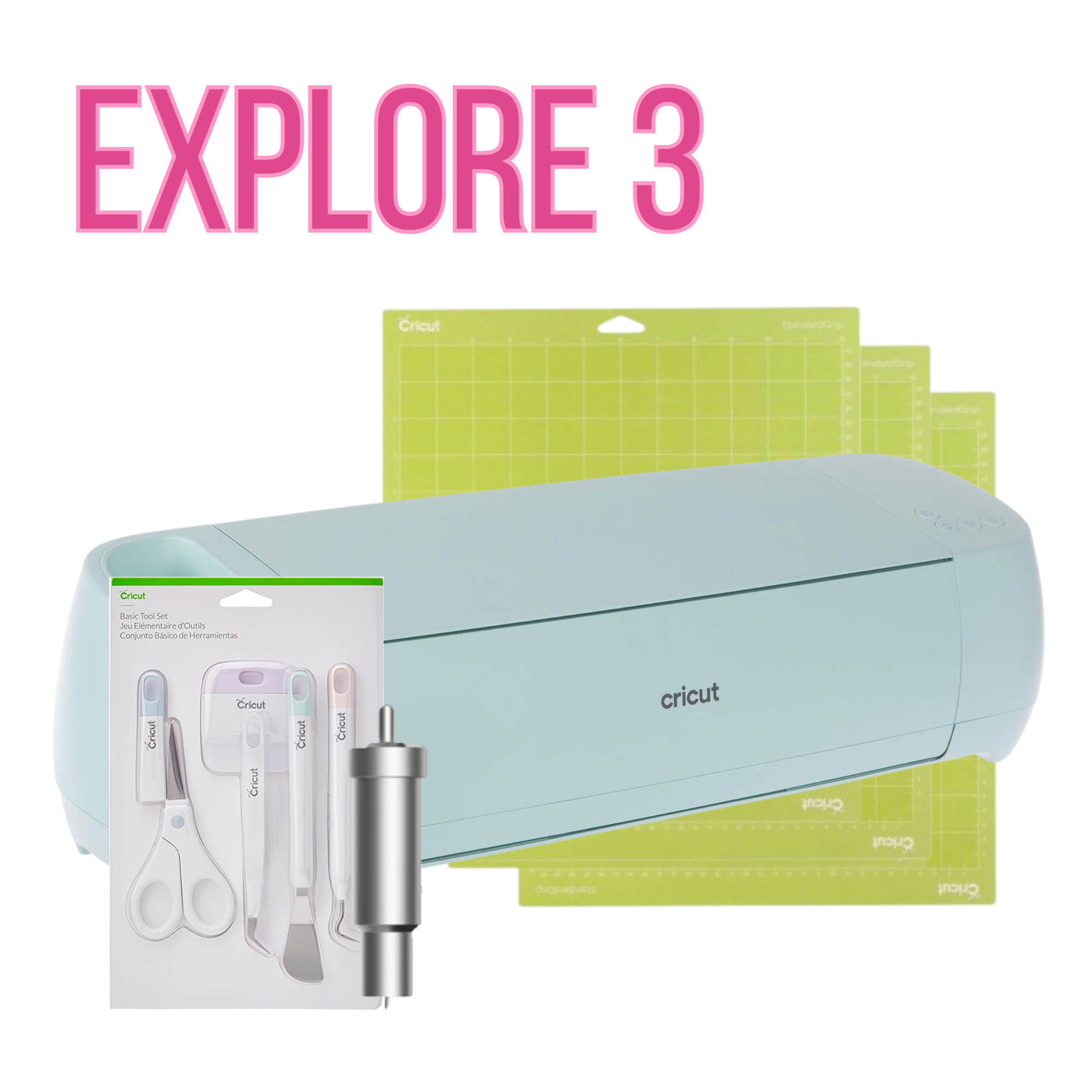 Paquete: Cricut Explore Air 3 + Herramiantas + 3 Hojas Transportadoras + Clase en Linea EN OFERTA / 5473