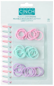 AROS PLASTICO PARA ENCUADERNAR 24PZ ROSA, LILA, AZUL | 60000609