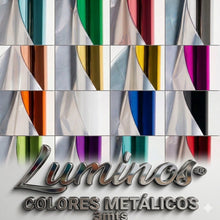 Cargar imagen en el visor de la galería, Foil p/ imp láser Luminos RL 12.5" x 3 mts metálicos