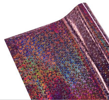 Cargar imagen en el visor de la galería, Papel Foil Holográficos Luminos Arco Iris Rosa Oro