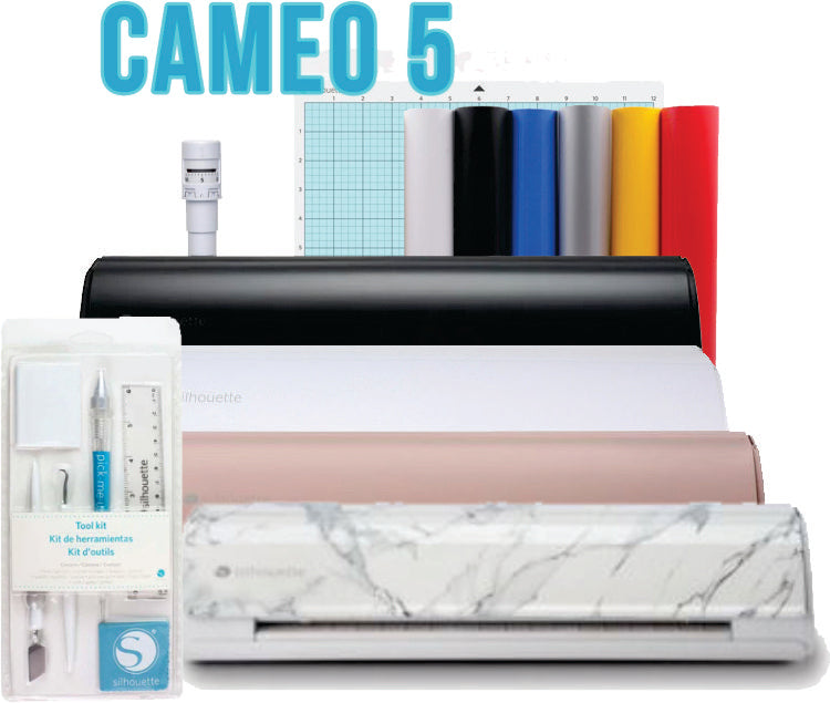 Nuevo Silhouette Cameo 5 Blanca/  Negra / Rosa / Marmol Paquete Viniles y Herramientas