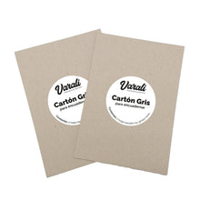 Cargar imagen en el visor de la galería, Cartón gris para encuadernar 2 mm corte A4 2 pzas - Varali