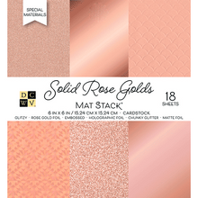 Cargar imagen en el visor de la galería, Cartulina Foil Glitter Oro Rosa 6x6 pulg | PS-006-00132