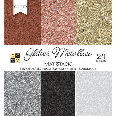 Cartulina Glitter Metallic 6x6 pulg 24pz | PS-006-00118