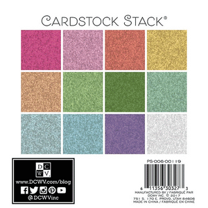 Cartulina Glitter Pastel 6x6 pulg 24pz | PS-006-00119