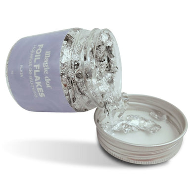 FOIL FLAKES HOJAS DE ALUMINIO PLATA 3GR MAGIC DOT