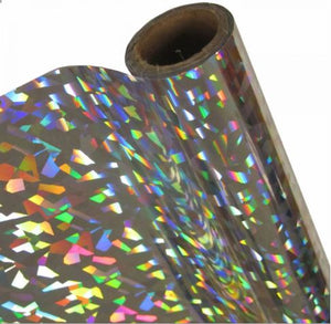 Papel Foil Holográficos Luminos Arco Iris Rosa Oro