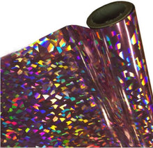 Cargar imagen en el visor de la galería, Papel Foil Holográficos Luminos Arco Iris Rosa Oro