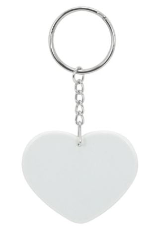 Llavero de Polímero Forma de Corazón 5x4cm Sublimarts