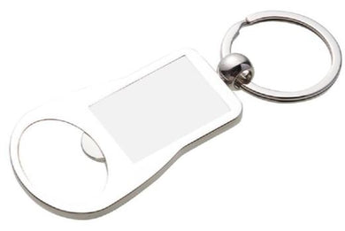 Llavero destapador de metal con ventana Sublimarts