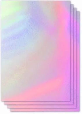Vinil Imprimible adhesivo Holográfico Plata Tornasol para impresión inkjet – 10 hojas A4 Waterproof