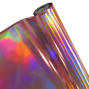 Papel Foil Holográfico Rainbow Rosa