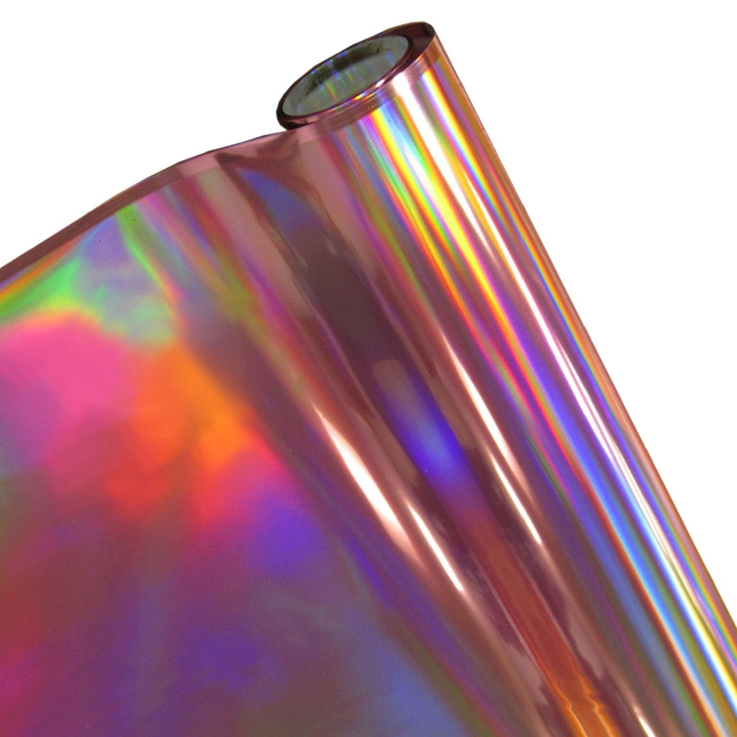 Papel Foil Holográfico Rainbow Rosa