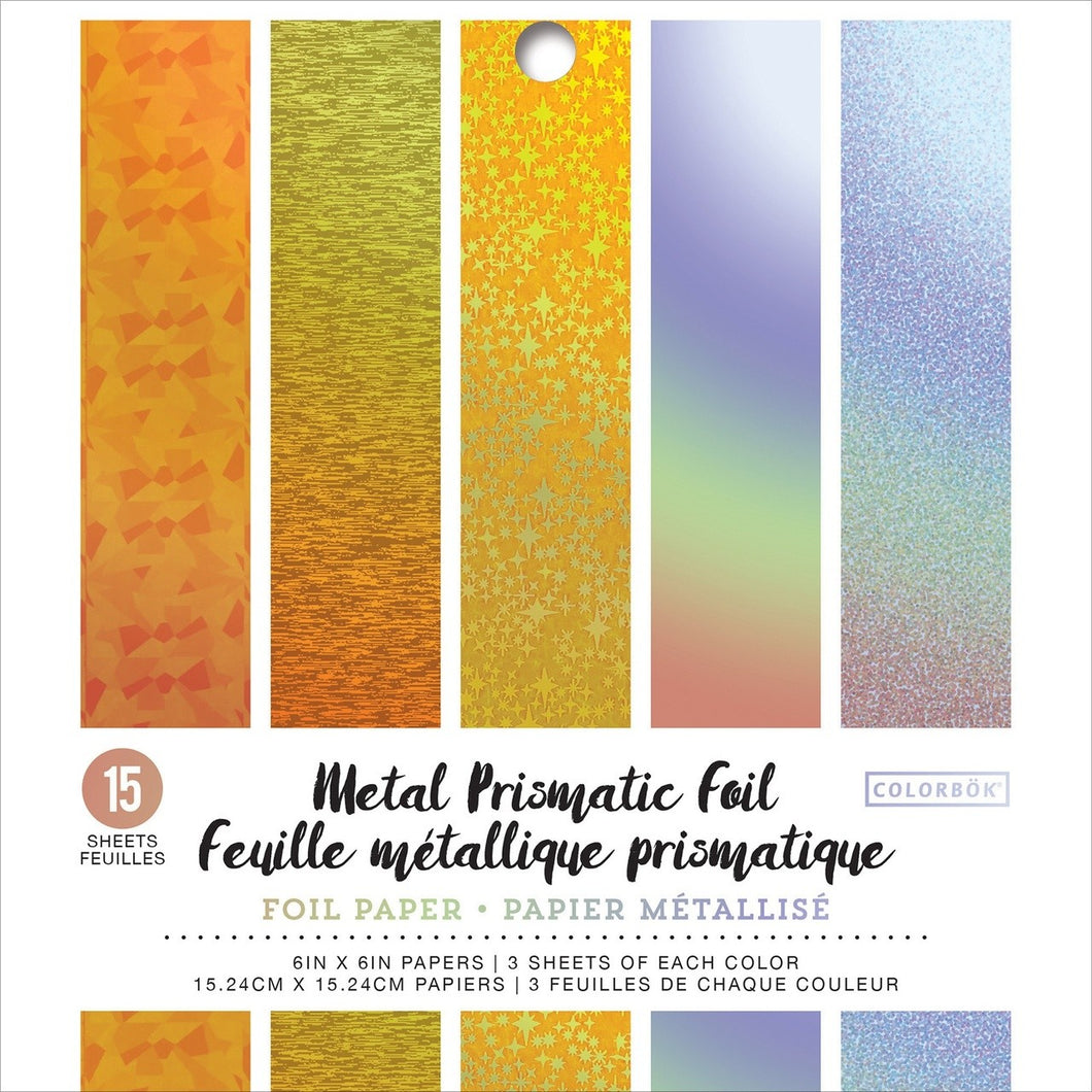 Papel Foil Prismáticos 6X6 pulg 15pzas | 74036-BL