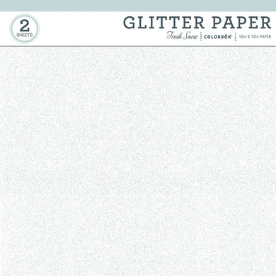 Papel Glitter Plata 12x12 pulg 2pz | 67299