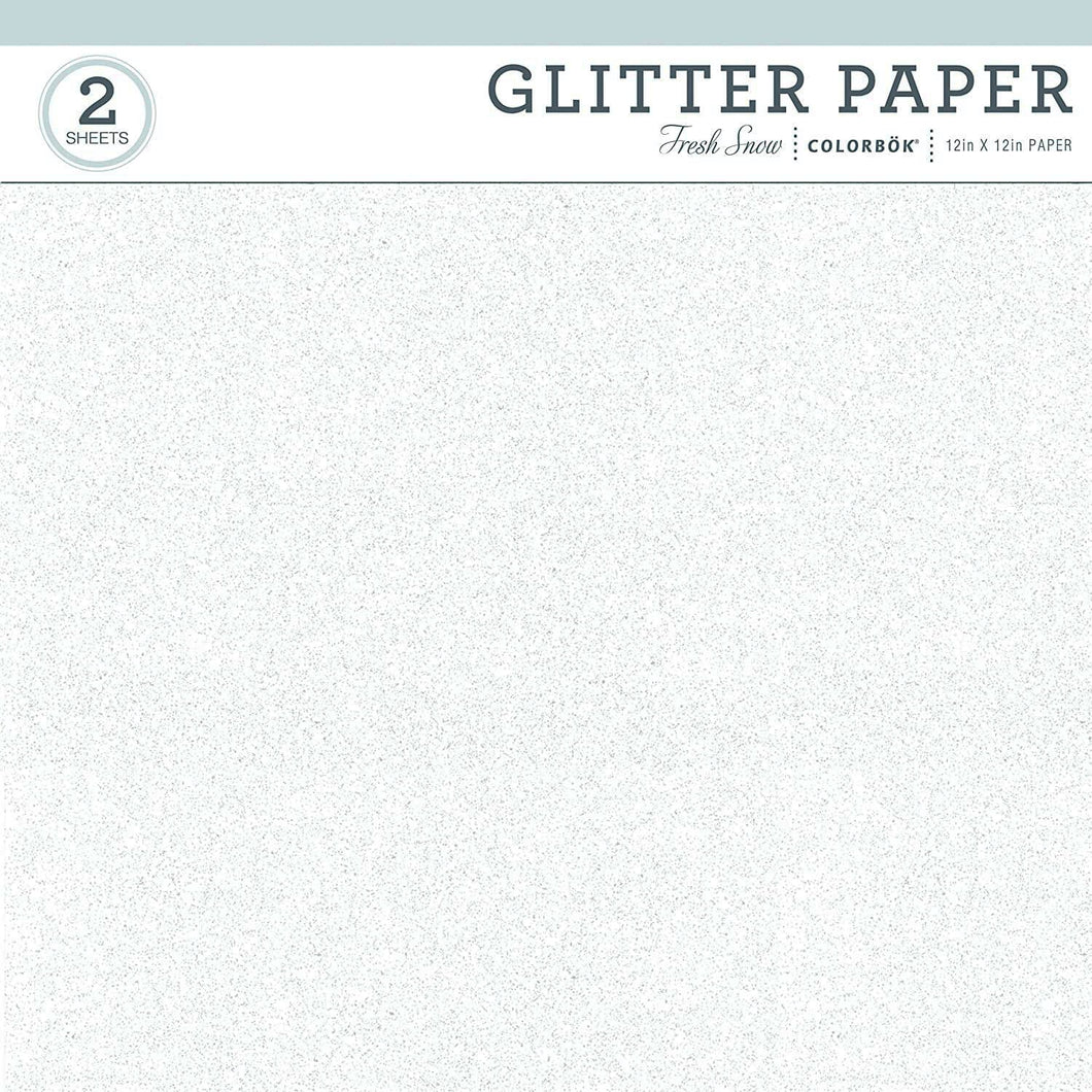 Papel Glitter Plata 12x12 pulg 2pz | 67299