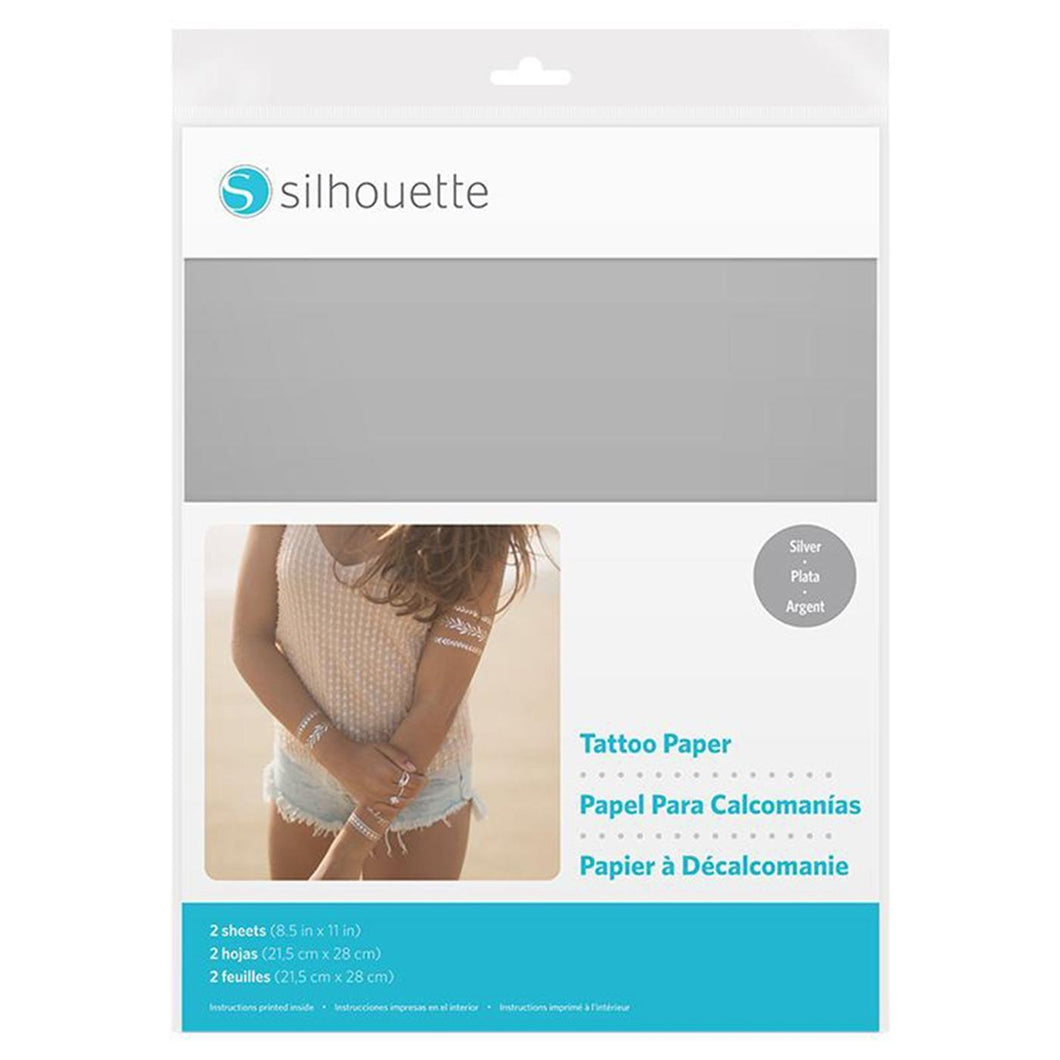 Papel para Tatuajes Plata Silhouette