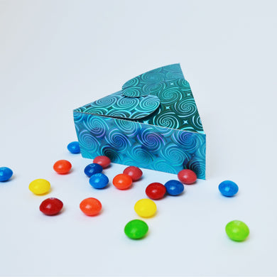 Paquete Cartulina Holografía Azul Espirales 195 gr 21cm x 29.7 cm C/10 hojas