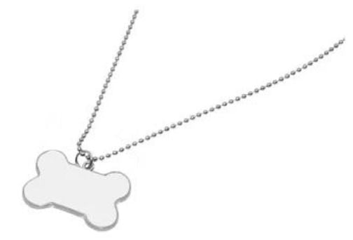 Placa de perro con forma de hueso de 3x4 cm SublimArts