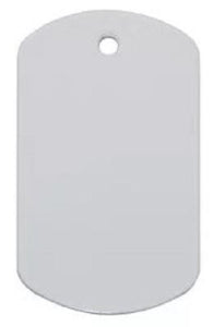 Placa estilo militar de 3 x 5.2cm Sublimarts