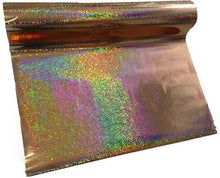 Cargar imagen en el visor de la galería, Papel Foil Holográficos Luminos Arco Iris Rosa Oro