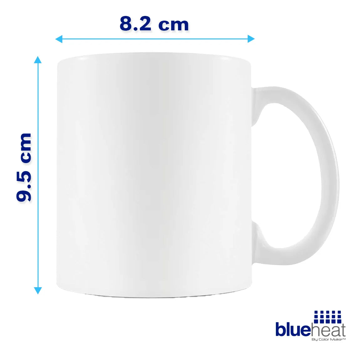 Taza Blanca 11 oz. Sublimar AA 36 pzs. Blue Heat