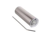 Cargar imagen en el visor de la galería, TERMO SKINNY DE ACERO INOXIDABLE CON POPOTE 20OZ SUBLIMARTS