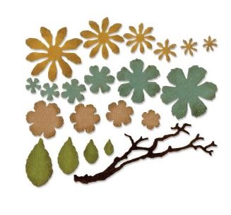 TROQUEL DELGADO FLORES SIZZIX TIM HOLTZ 21 PIEZAS | 661806