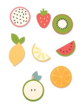 TROQUEL GRUESO FRUTAS SIZZIX LAURA KATE | 663855
