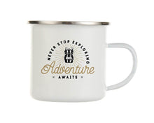 Cargar imagen en el visor de la galería, Taza blanca esmaltada de 12oz. con borde plateado para sublimación Sublimarts