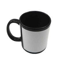 Cargar imagen en el visor de la galería, Taza de color Negro con Recuadro Fotoluminiscente Sublimarts