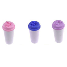 Cargar imagen en el visor de la galería, Vaso de plástico de doble pared con tapa flip lock para sublimación