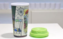 Cargar imagen en el visor de la galería, Vaso plástico de doble pared con tapa para sublimación