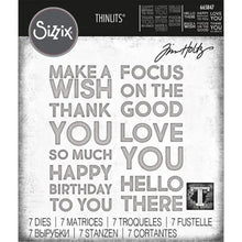 Cargar imagen en el visor de la galería, Troquel Delgado Frases Tim Holtz Sizzix | 665847