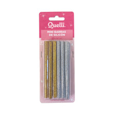 Cargar imagen en el visor de la galería, Barras mini de silicón glitter 12 pzas - Quelli