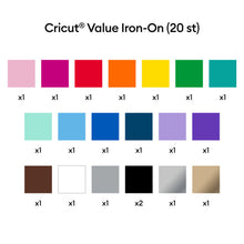 Cargar imagen en el visor de la galería, Vinil Iron-on Value Cricut Rainbow Surtido (20) 30.5 x 30.5 cm 2010898