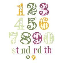 Cargar imagen en el visor de la galería, Troquel Thinlits Folk Numbers Catherine Pooler Sizzix | 666723