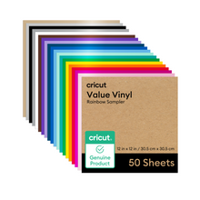 Cargar imagen en el visor de la galería, Vinil Value Cricut Permanente Rainbow Surtido (50) 30.5 x 30.5 cm 2010887