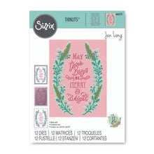 Cargar imagen en el visor de la galería, Troquel Thinlits Merry &amp; Bright No. 2 Jen Long Sizzix | 666735
