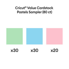 Cargar imagen en el visor de la galería, Cartulina Cricut Value Pack Pastels (80) 21.6 x 27.9 cm 2011055