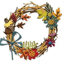 Cargar imagen en el visor de la galería, Troquel delgado Vault Foliage Wreath Tim Holtz Sizzix | 666682