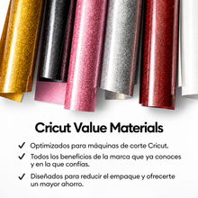 Cargar imagen en el visor de la galería, Vinil Iron-on Cricut Glitter Surtido 25.4 x 30.5 cm 6 pzas 2012074