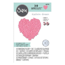 Cargar imagen en el visor de la galería, Troquel 3D Emboss Corazón Floral Kath Breen Sizzix | 665743
