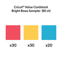 Cargar imagen en el visor de la galería, Cartulina Cricut Value Pack Bright Bows (80) 21.6 x 27.9 cm 2011054
