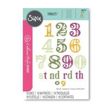 Cargar imagen en el visor de la galería, Troquel Thinlits Folk Numbers Catherine Pooler Sizzix | 666723
