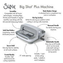 Cargar imagen en el visor de la galería, Troqueladora Sizzix Big Shot Plus 9 pulgadas gris 667140 vista 2